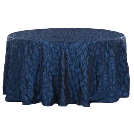 120" Pinchwheel Round Tablecloth - Navy Blue