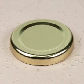 48mm Gold Metal Lug Cap with Plastisol Liner