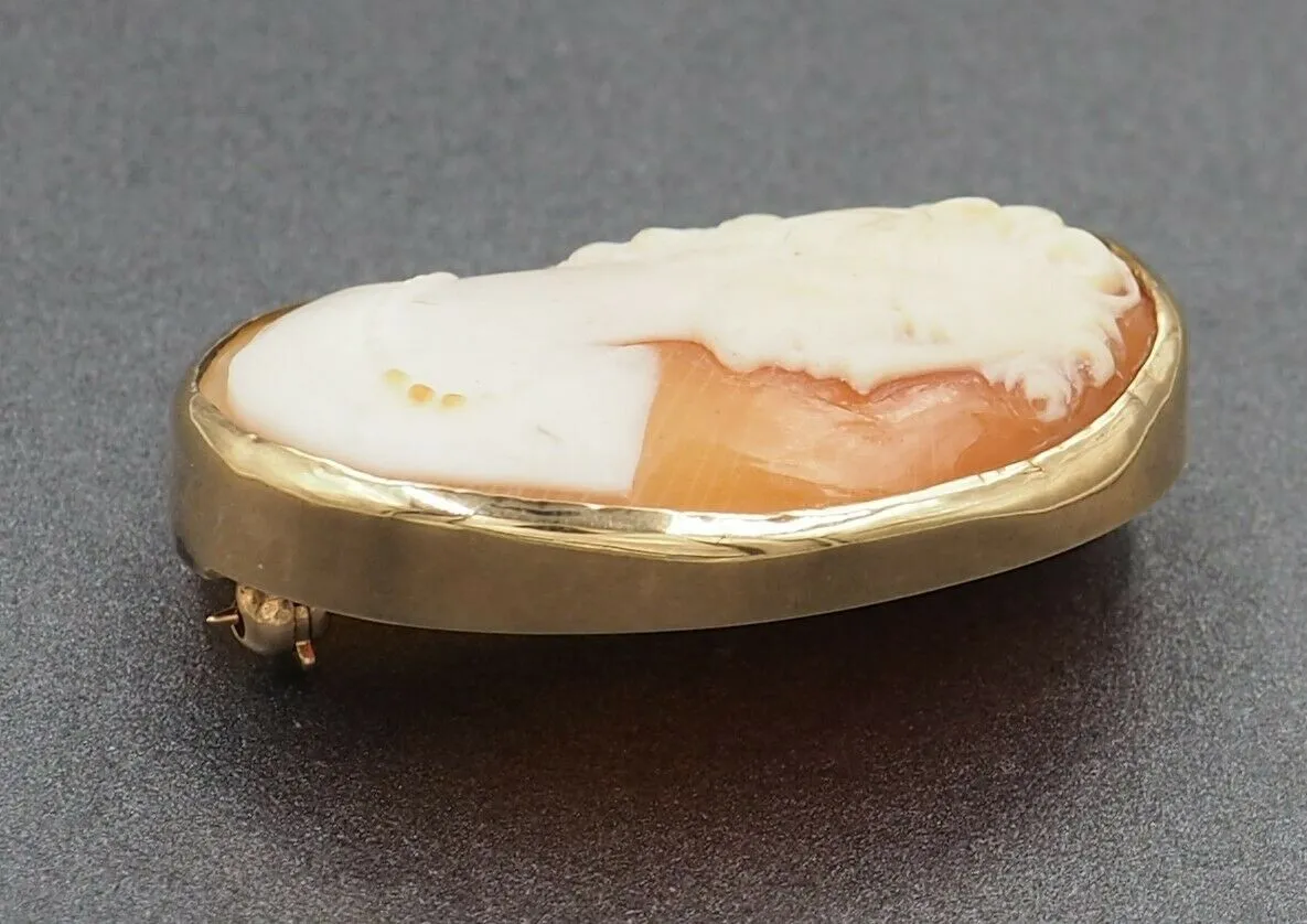 9ct Yellow Gold Shell Cameo Brooch