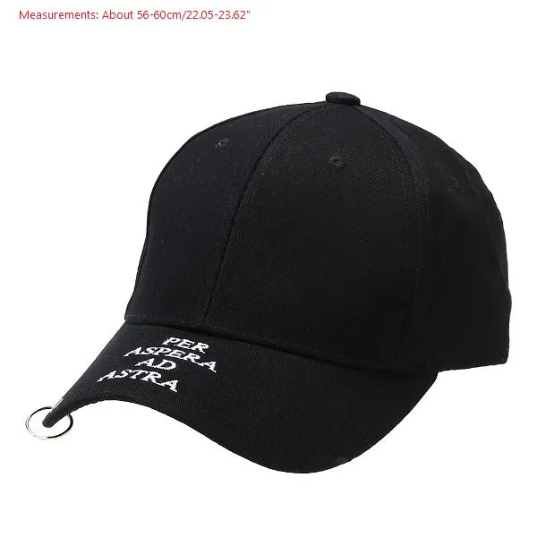 baseball cap unisex solid Ring Safety Pin curved hats baseball cap men women snapback caps casquette gorras