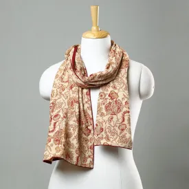 Beige - Kalamkari Block Printed Cotton Stole 22