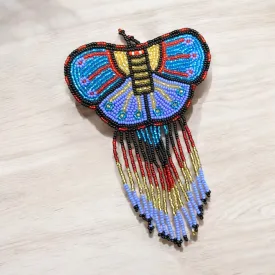 Butterfly Beaded Barrettes with Fringes (20)