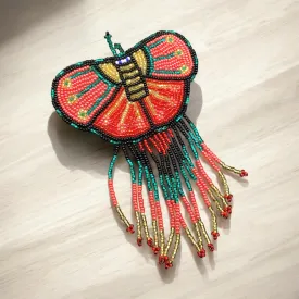 Butterfly Beaded Barrettes with Fringes (29)