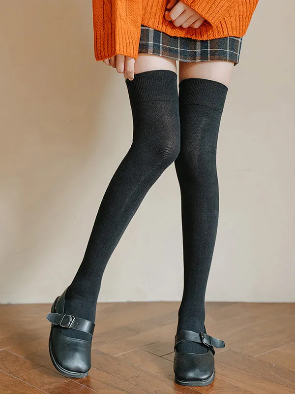 Casual Skinny Leg Solid Color Stockings Accessories