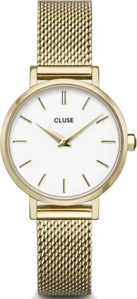 CLU Watch Boho Chic Petite Mesh White Gold