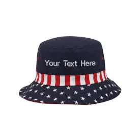 Customized Stars & Stripes Bucket Hat