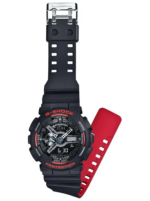 G-Shock Digital & Analogue Watch Black & Red Series GA110HR-1A / GA-110HR-1A