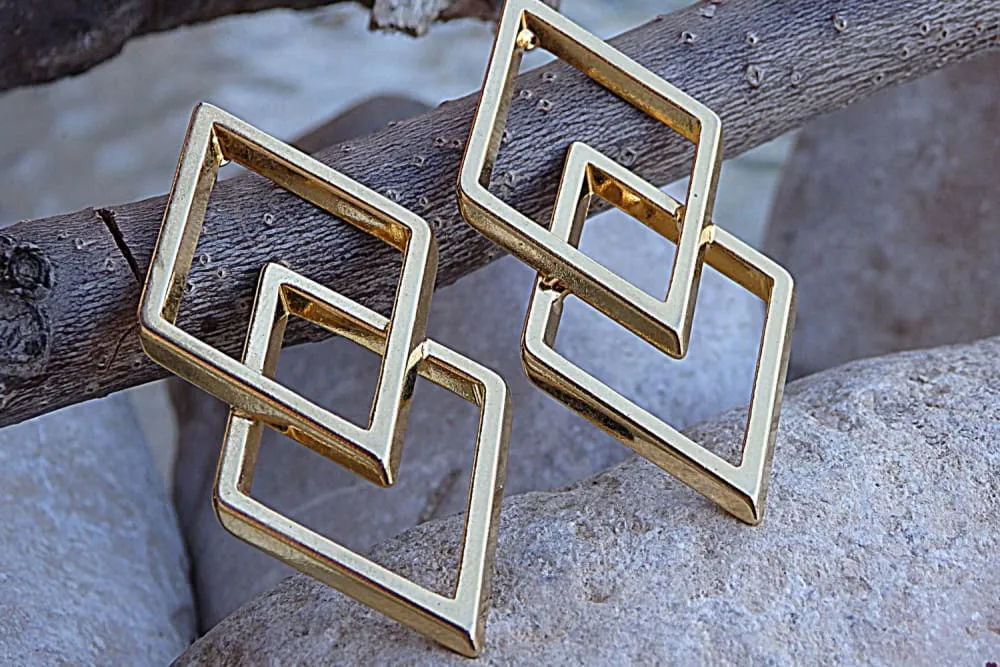 Gold  stud earrings