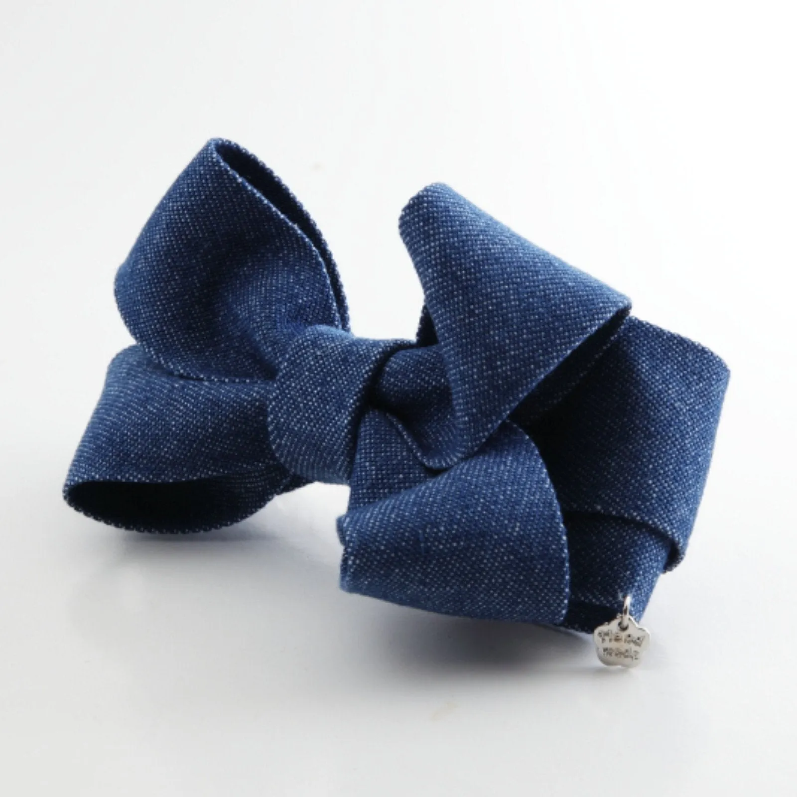 Handmade Cute Denim Jean Bow French Barrettes Denim  Hair Accessories