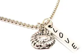 Jumbo Snail Shell Love Stick Necklace