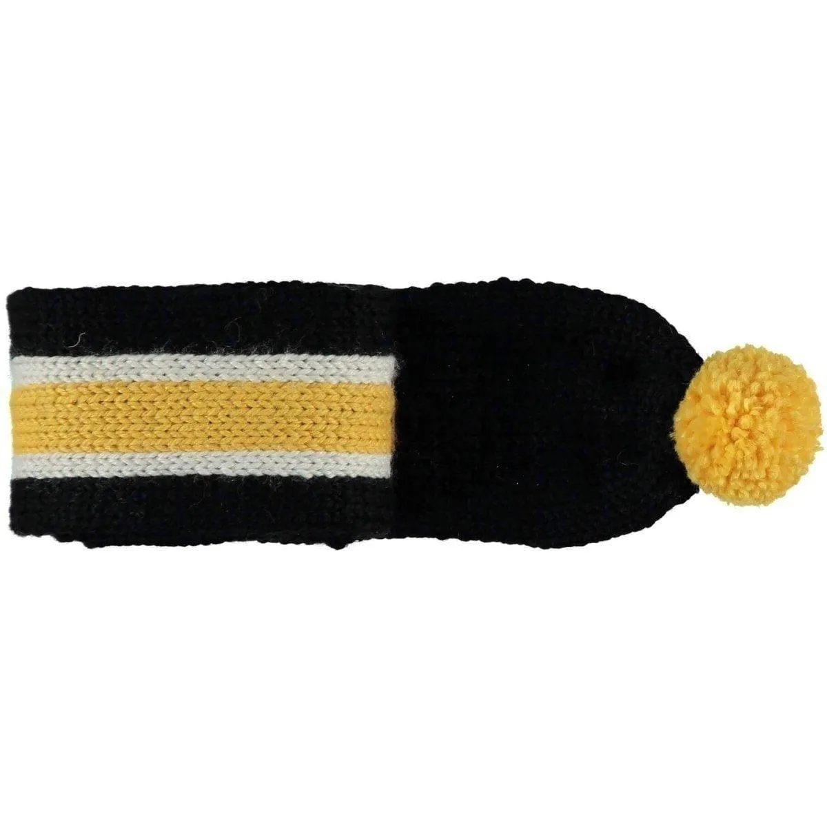 Knitted Striped Dog Scarf by Baker & Bray - Black/Yellow