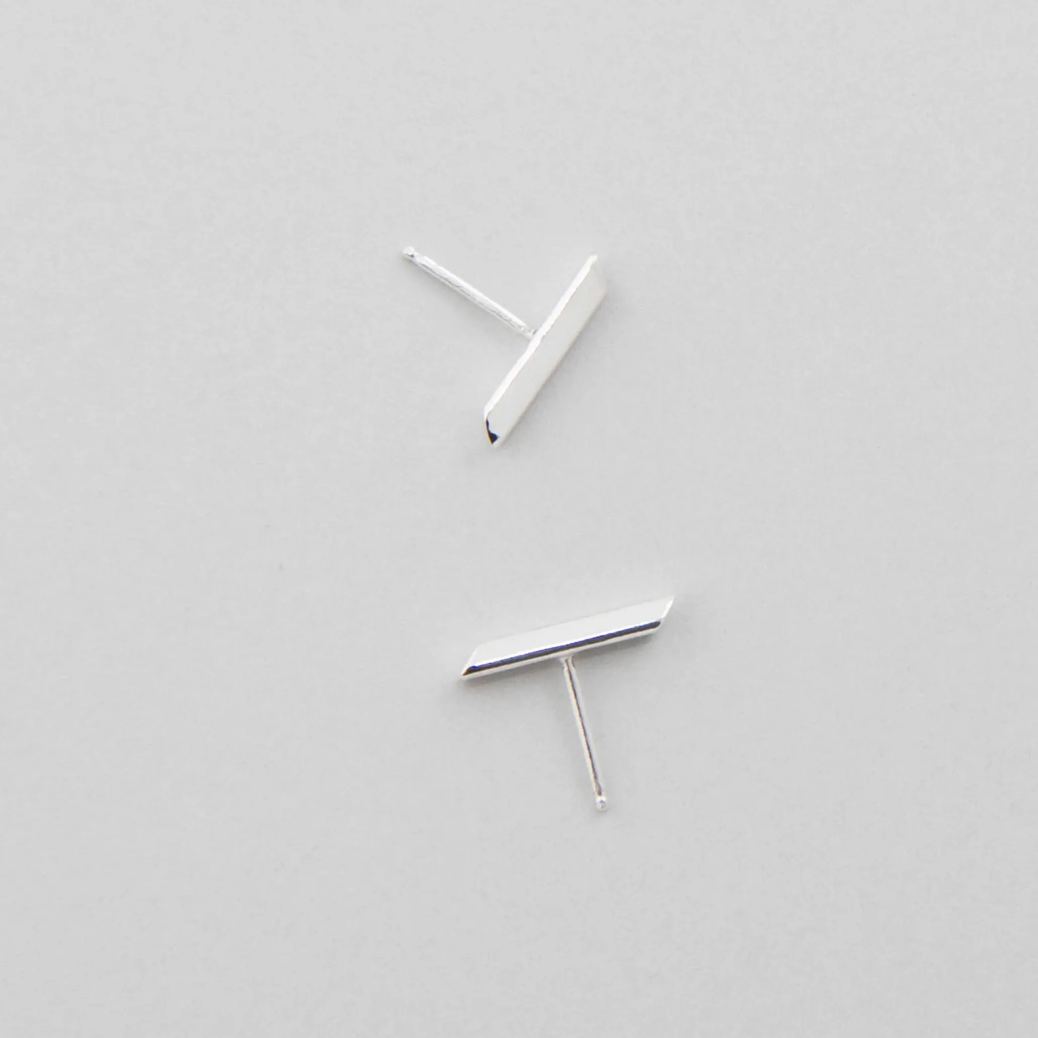 Line Stud Earrings – Brass or Silver