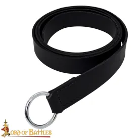 Medieval / Renaissance SCA Ring Belt in Black - 134cm Length