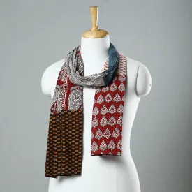 Multicolor - Bagh Block Printed Patchwork Cotton Stole 28