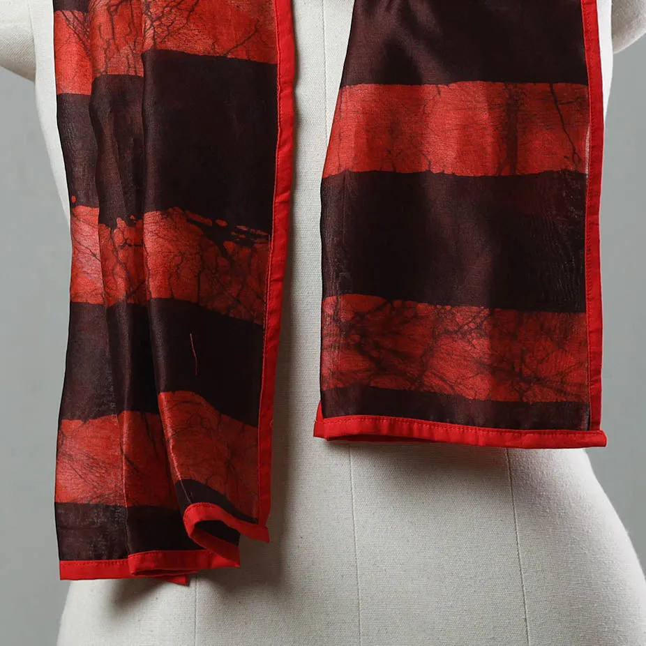 Multicolor - Chanderi Silk Nui Shibori Tie & Dye Stole 13