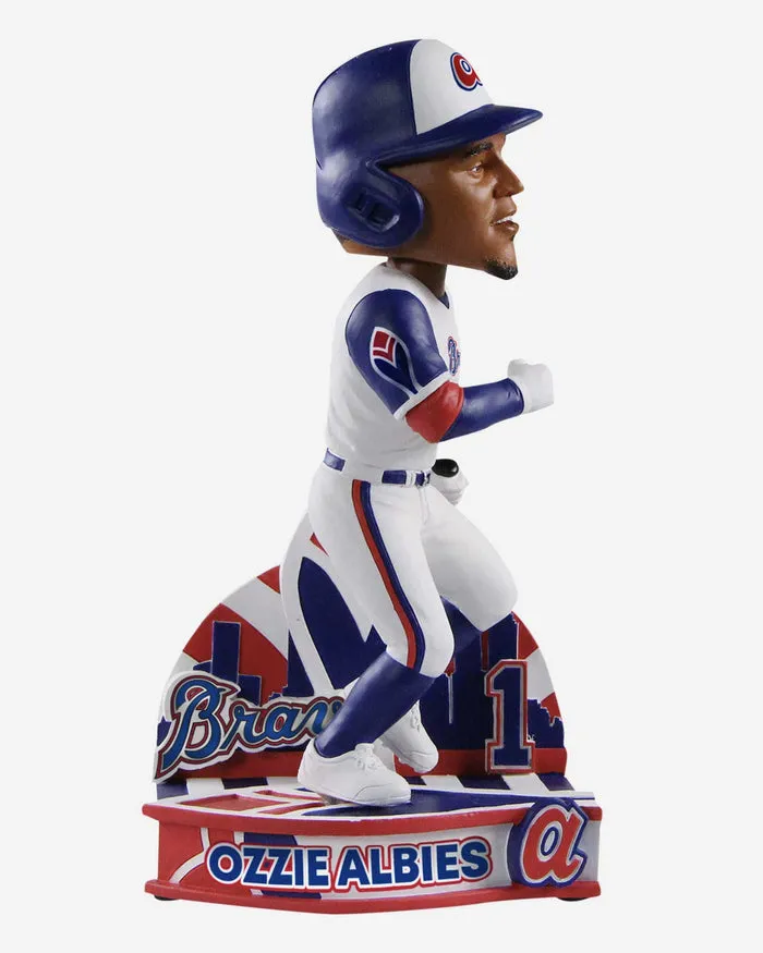 Ozzie Albies FOCO Throwback Retro Atlanta Braves Uniform Bobblehead