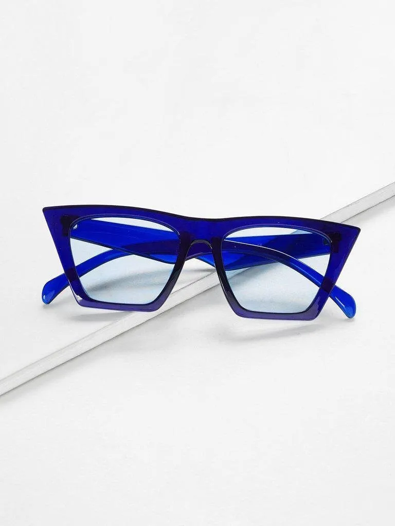 Plain Frame Cat Eye Sunglasses