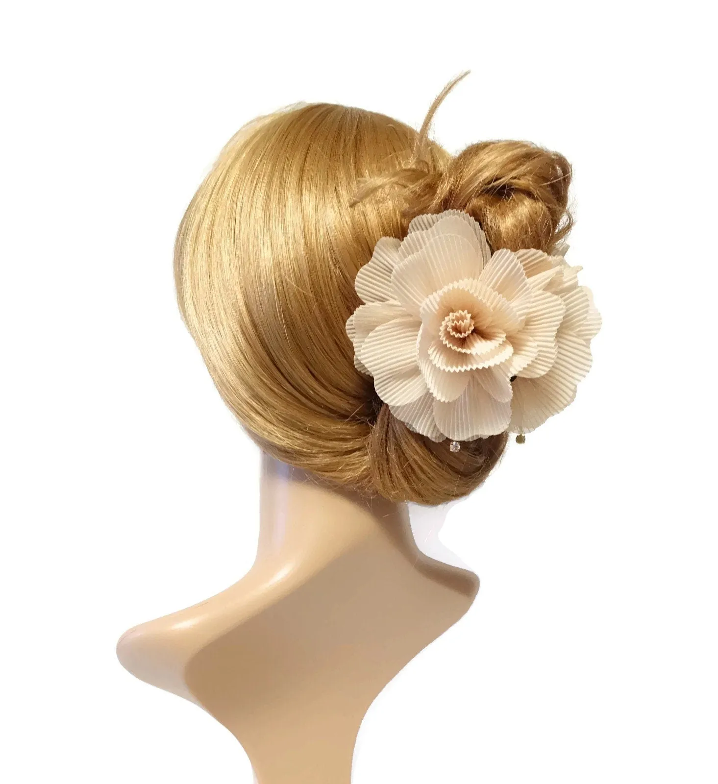 Pleat Petal Dahlia Flower Hair Jaw Claw Gift Women Hair Accessories