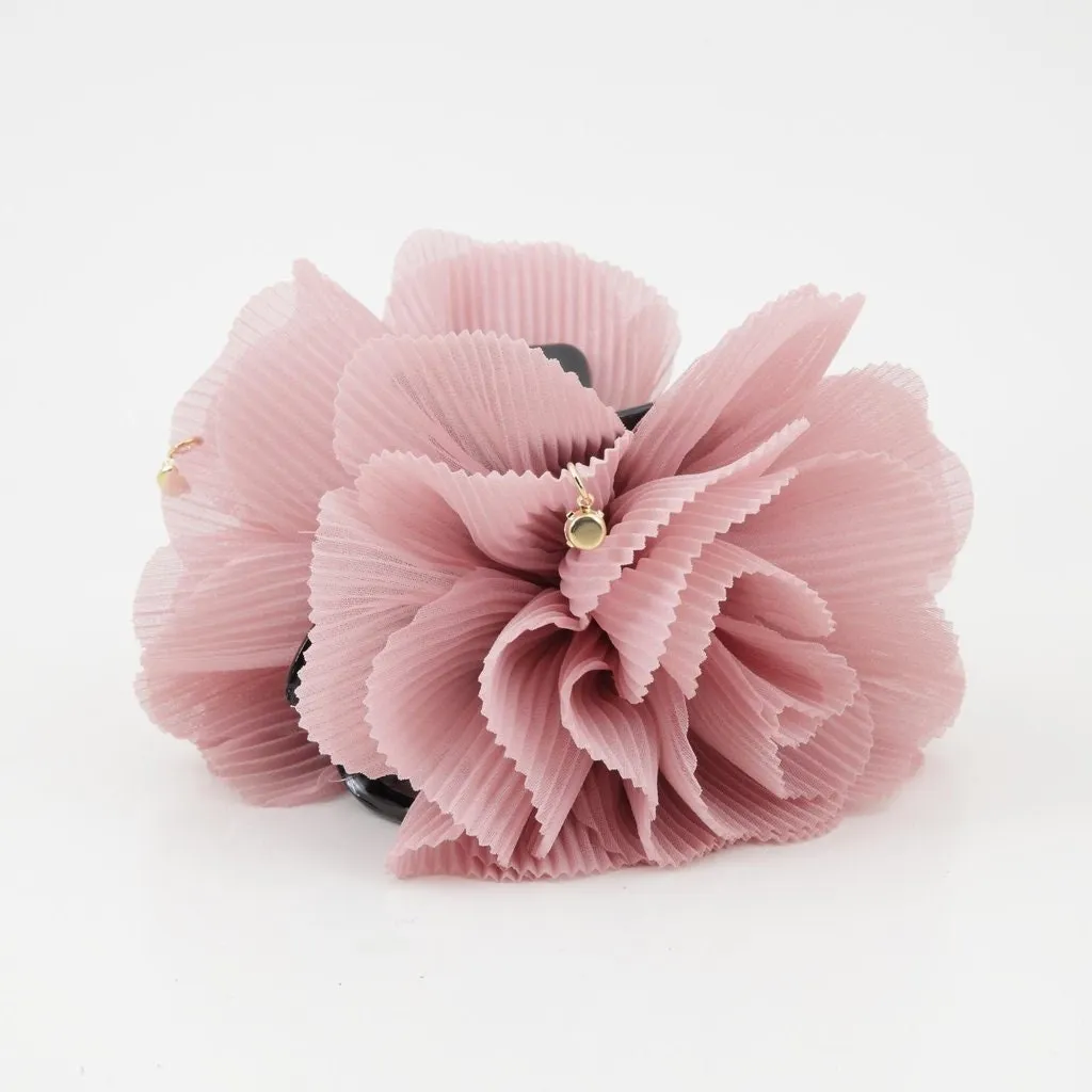 Pleat Petal Dahlia Flower Hair Jaw Claw Gift Women Hair Accessories