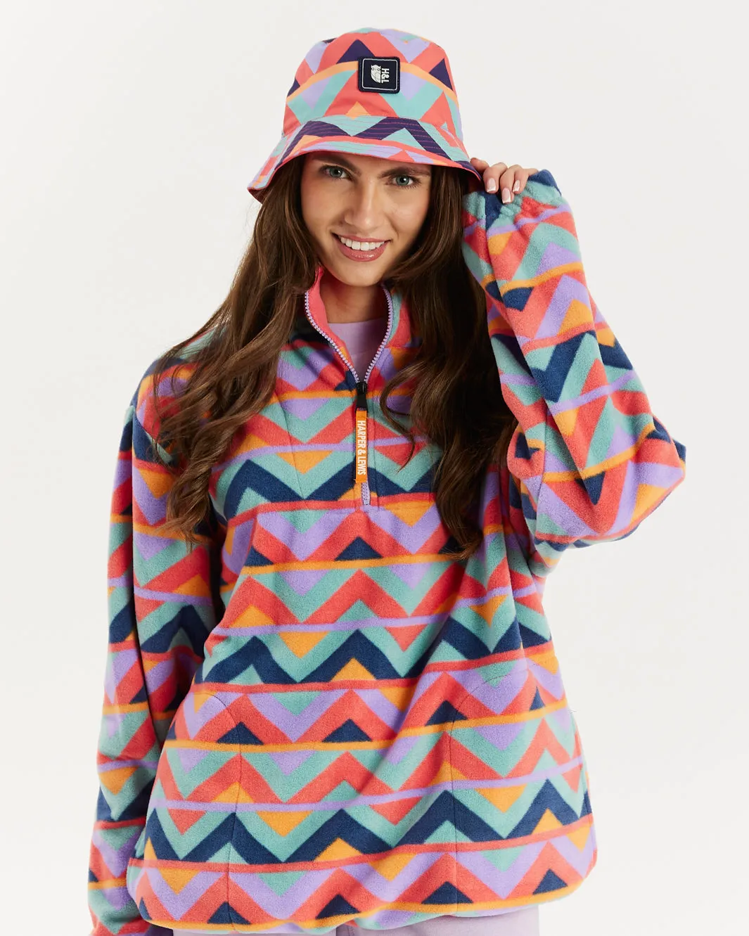 Raver Retro Pattern Bucket Hat