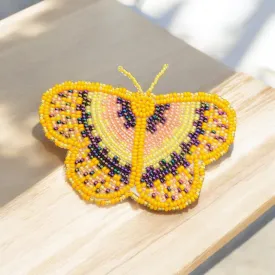 Red and Silver Butterfly Beaded Barrette (Copy)