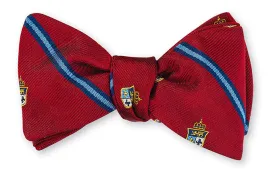 Red Heraldic Stripes Bow Tie - B5322