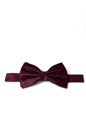 Solid Burgundy Silk Bow Tie