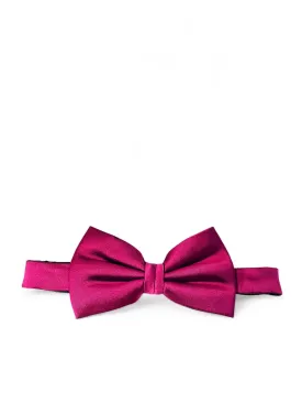 Solid Hot Pink Silk Bow Tie