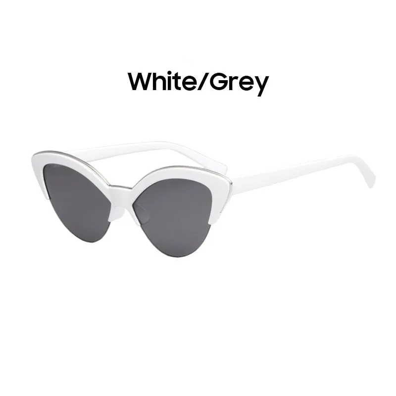 TEEK - Contrast Brow Cat Eye Sunglasses