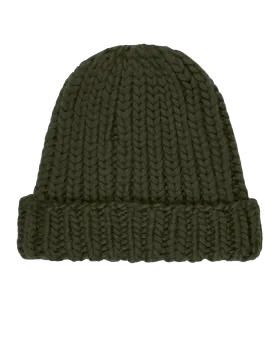 The Handknit Chunky Beanie. -- Winter Moss