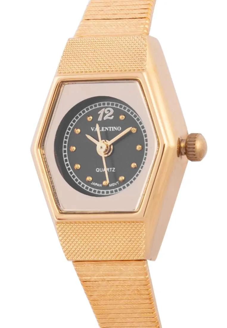 Valentino 20122334-BLACK DIAL Gold Watch for Women