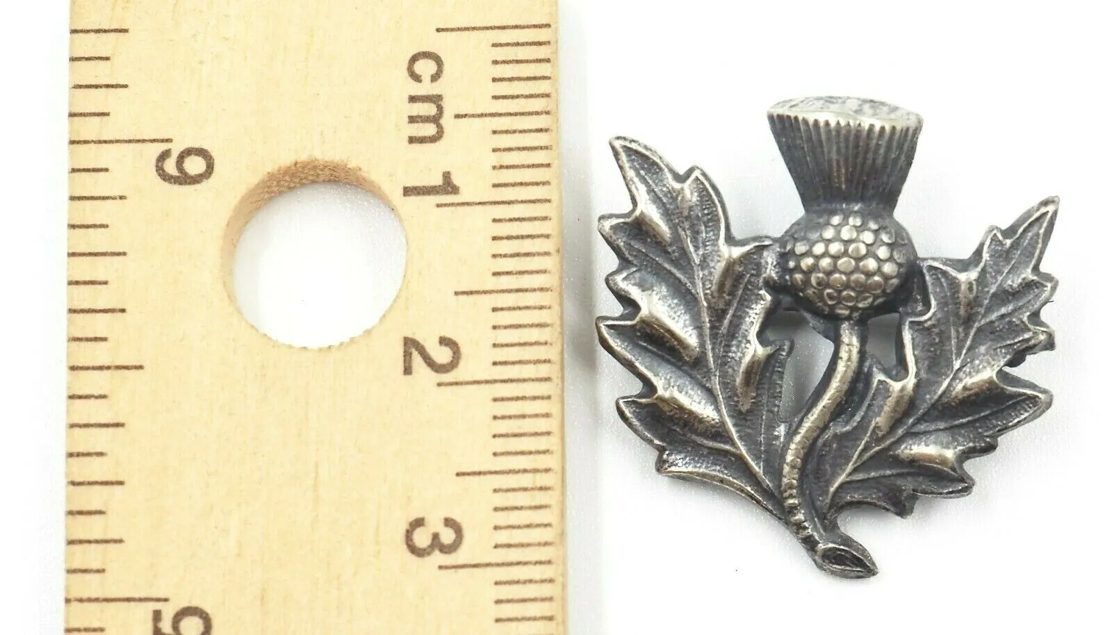 Vintage Thistle Brooch - Traditional Celtic Pewter Jewellery