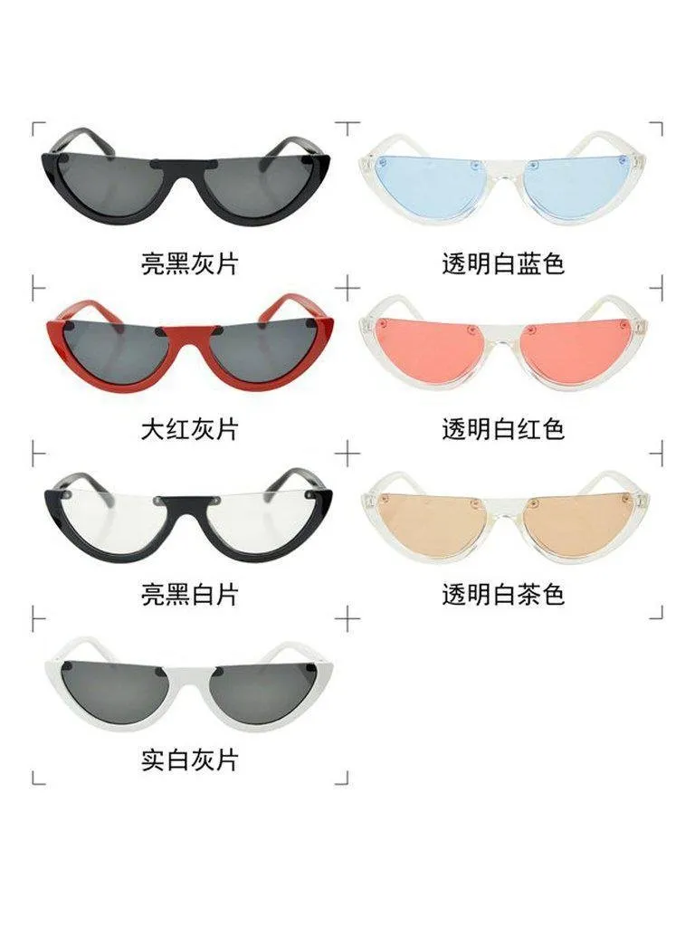 Whitehotpink Half-Frame Sunglasses