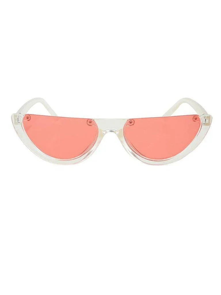 Whitehotpink Half-Frame Sunglasses